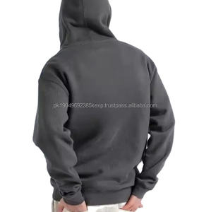 Sweat à capuche surdimensionné pour homme personnalisé, 340 grammes, poids lourd, 100% coton, streetwear du Pakistan pour l'hiver - Product Image 3