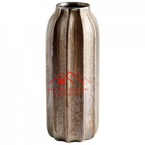 Jarrón Cilíndrico Redondo de Acero Inoxidable con Logotipo Personalizado, Bañado en Oro, para Arreglos Florales - Product Image 5