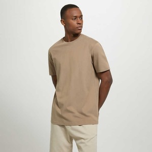 Camiseta de lujo OEM de alta calidad para hombre, 100% algodón, grueso, Color sólido, bordado de gran tamaño personalizado, estilo callejero, Fitness Street - Product Image 1