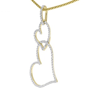 Pendentif en forme de cœur élégant avec diamants Moissanite Collier en argent Cadeau pour occasions spéciales - Product Image 2