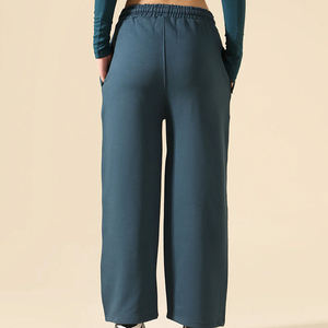 Pantalones Holgados de Alta Calidad, Nueva Moda, Transpirables, para Mujer, Talla Grande, Elásticos, Cintura Media, Frente Plano, Casuales, de Invierno, de Algodón y Forro Polar - Product Image 3