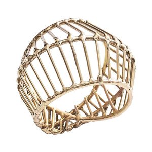 Electroplating Process Gold Wire <b>Ring</b> Napkin <b>Ring</b> plum for Wedding Party Hotel High Quality Round Napkin <b>Ring</b> for Wedding - Product Image 3