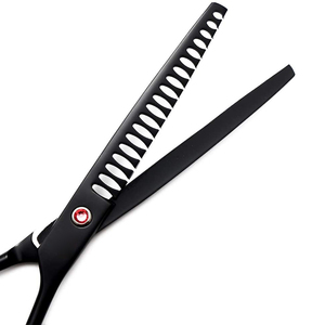 Ciseaux de toilettage de qualité supérieure Ciseaux droits noirs professionnels pour le toilettage d'animaux de compagnie - Product Image 2