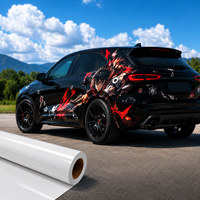 Vinyle auto-adhésif brillant haute résistance, amovible, sans bulles, résistant aux UV et à l'eau pour autocollants de voiture