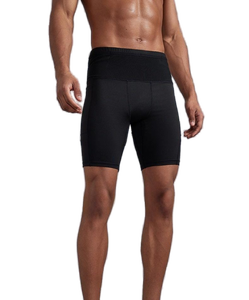 Shorts de bain pour hommes, solides, avec poches de compression, taille haute, fermeture à cordon, respirants, séchage rapide, logo personnalisé, athlétiques, pour la salle de sport - Product Image 4