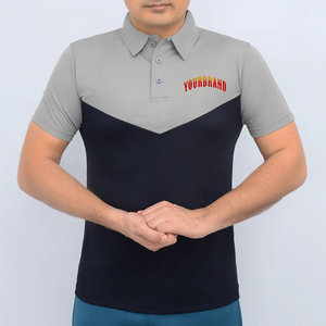 Nueva Camiseta Polo para Hombre, 100% Algodón, 300 GSM, con Logotipo Personalizado Impreso en DTF, Color Azul Cielo, Tejido Piqué - Product Image 4