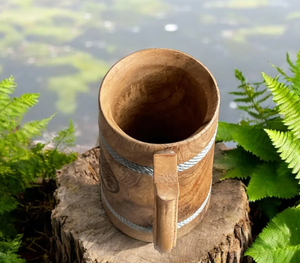 Wooden Tankard with Celtic Tree of Life Engraving Drinking Mugs, Anniversary Gift, Husband Gifts, Couples Gift, Christmas Gifts - Product Image 2