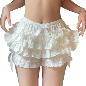 กางเกงขาสั้นมีระบายสำหรับผู้หญิงทำจากวัสดุที่ดีที่สุดน้ำหนักเบาดีไซน์โลโก้ของคุณเอง - Product Image 2