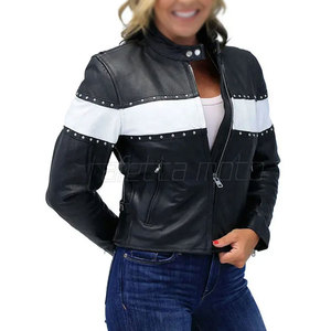 Chaqueta de Motociclista de Cuero Ligera para Mujer, Chaqueta de Motociclista de Cuero Cómoda para Mujer en Existencia - Product Image 1