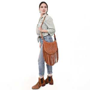 Nouveau sac à bandoulière en cuir suédé de qualité supérieure sac à bandoulière occidental sac à main en cuir véritable de luxe pour femmes - Product Image 4