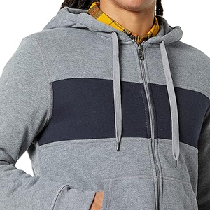 Sudadera con capucha de manga larga directa de fábrica para hombre, forro polar con cremallera completa y estampado, venta al por mayor, ropa de calle en blanco, estilo urbano para hombre - Product Image 3