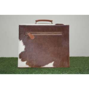 Cowhide Genuine Leather <b>Laptop</b> Hand <b>Bag</b> Large Zipper Closure Casual Vintage Style Luxury Business Document <b>Messenger</b> <b>Bag</b> - Product Image 1