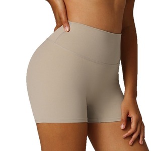 Shorts de yoga taille haute pour femmes, trois points, séchage rapide, respirant, leggings de cyclisme pour les sports actifs d'été, musculation - Product Image 1