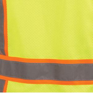 Gilet de sécurité réfléchissant haute visibilité ANSI Classe 1 avec poches et fermeture éclair, imperméable, logo et couleurs personnalisables - Product Image 2