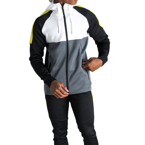 Ensemble de jogging en polaire pour hommes, veste à fermeture éclair élégante pour sports d'hiver, survêtement de jogging pour hommes, sweat à capuche, survêtement de jogging pour hommes, 2026 - Product Image 1