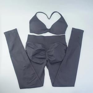 High Quality Sports Bra High Waist Leggings Suit Long Sleeve Workout Wear Fitness Clothes Yoga Set - Product Image 6