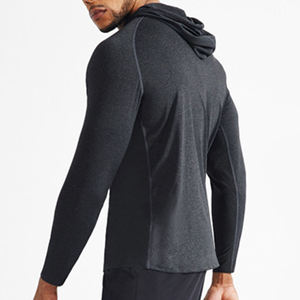 Envío Directo de Fábrica. Camiseta Deportiva con Capucha para Hombre, de Secado Rápido, Absorbente de Sudor, de Manga Larga - Product Image 6