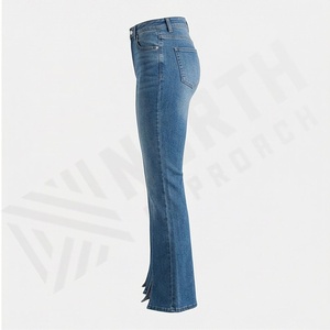 Pantalones Vaqueros de Talle Alto con Corte de Campana para Mujer, Talla Grande, Súper Cómodos y Elásticos para Uso Diario - Product Image 3