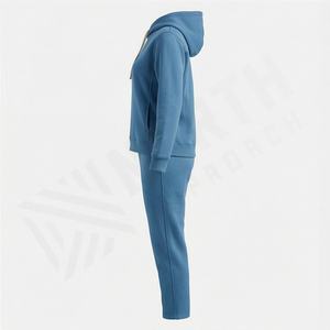 Ensemble de survêtement décontracté à capuche pour femmes, vêtements d'hiver, coupe régulière, vente en gros, 2 pièces, tenue de jogging athlétique, salle de sport - Product Image 3