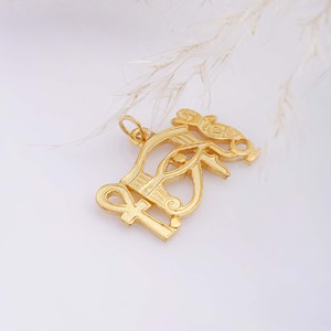 Pendentif Breloque Uni en Argent Sterling 925 pour Femme, Motif Œil de Ra Ankh Symbole Égyptien, Tendance, Fait Main Turc, Vente en Gros - Product Image 3