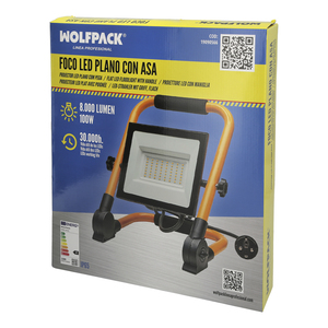 Faro LED Piatto 100 Watt / 4000 K / IP 65 / 8000 Lumen. Con Asa per il Trasporto - Product Image 5