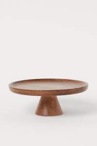 DRIVEN STAND Plateau rond en bois d'acacia de haute qualité pour servir les gâteaux et les fruits. - Product Image 3