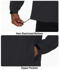 Chaquetas de hombre Estilo vintage Chaqueta informal de cuello alto Primavera y otoño Nuevo color sólido con bolsillo grande y cremallera - Product Image 5