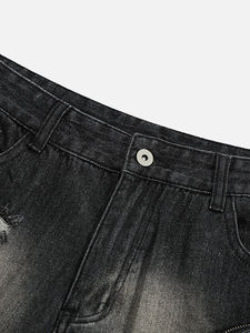 Hot Sell Men Denim <b>Jeans</b> <b>Shorts</b> Mid Length Vintage Washed <b>Shorts</b> Men Denim <b>Shorts</b> - Product Image 4