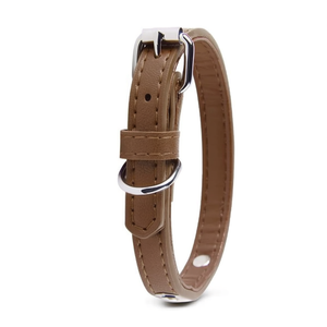 Collier pour chien en cuir PU avec plaque d'identification en métal élégante, colliers pour animaux de compagnie de qualité supérieure - Product Image 3