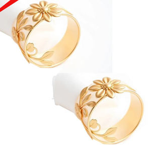 Servilletero de Metal con diseño de hoja con acabado dorado de alta calidad 2025 para Hotel y restaurante - Product Image 4