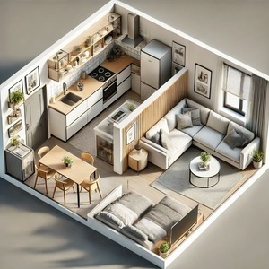 3d max max max ידידותי לסביבה ארון מטבח עם דלתות בסיס זכוכית בסיס עיצוב מודרני - Product Image 1