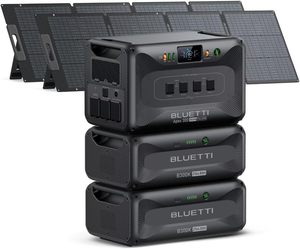 100% New BLUE TTI Apex 300 <b>Solar</b> <b>Generator</b> & 2 B300K with 2 200W <b>Solar</b> Panels 8294.4Wh LFP Battery Backup with 6 3840W AC Outlet - Product Image 1