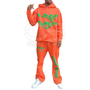 ชุดวอร์มผ้าพิมพ์ลายพัฟสำหรับผู้ชายชุดวอร์มผ้าสองชิ้นพร้อมผ้าคุณภาพระดับพรีเมียมสไตล์สตรีทสูทพิมพ์ลายพัฟสำหรับผู้ชาย - Product Image 1