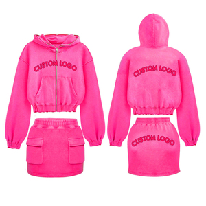 Mens Unisex New Winter Women 100% Cotton Fleece Heavyweight Hoodie Long <b>Sleeve</b> Crop Top <b>Hoodies</b> <b>Short</b> Tracksuit Sets - Product Image 4