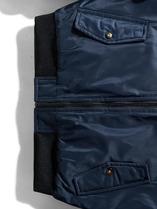 Chaqueta de bombardero para hombre hecha a medida de alta calidad tela de lona de calidad de talla grande con chaqueta de precio barato para hombre - Product Image 5