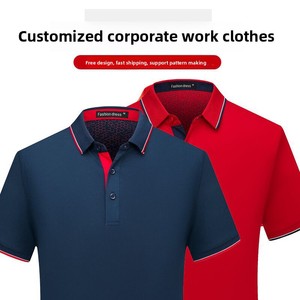 เสื้อยืดโปโลสำหรับผู้ชายเสื้อเชิ๊ตดีไซน์เรียบๆพิมพ์โลโก้ได้ตามต้องการ - Product Image 4