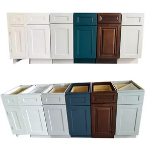 Made in Vietnam standard cabinet free design and customize white lacquer modern kitchen cabinets