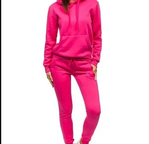 Survêtement personnalisé pour femmes Vente en gros Vêtements de sport de course coupe ajustée avec col à capuche Survêtements à motif solide - Product Image 5