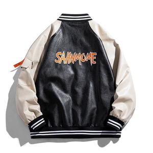 Chaqueta de béisbol personalizada de alta calidad para adultos y jóvenes, chaqueta de invierno de estilo callejero, chaqueta universitaria de lana para hombres - Product Image 5