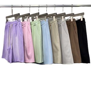 Nuevas tendencias 2026: Pantalones cortos de felpa francesa de 360 g/m² con borde sin rematar, estilo streetwear, efecto deslavado por el sol, envío DDP - Product Image 3