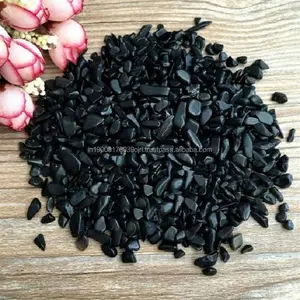 Toptan ucuz fiyat ev dekoratif cips satılık doğal taş siyah obsidyen şifa kristal çip