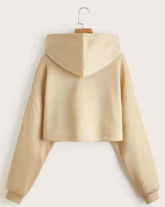 เสื้อฮู้ดแขนยาวมีซิปสำหรับผู้หญิงเสื้อผ้าพิมพ์โลโก้แบบกำหนดเอง - Product Image 5