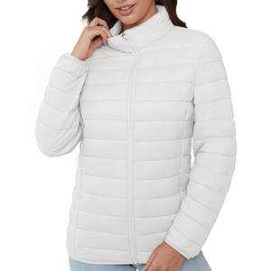 แจ็คเก็ตพัฟเฟอร์ผู้หญิงขายส่ง ระบายอากาศ กันลม สีพื้น เรียบง่าย แฟชั่น ซิปยาว อุ่น กันน้ำ - Product Image 6