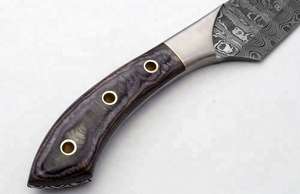 Couteau professionnel en acier Damas pour le filetage du saumon et la découpe du poisson avec manche en bois, idéal pour le camping - Product Image 6