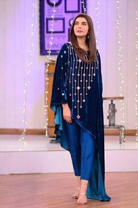 NUEVO ÚLTIMO INDIO/PAKISTANI HERMOSO BORDADO ZARI TRABAJO EN KURTA CON PANTALÓN VESTIDO PARA FIESTA-desgaste-vestido para fiesta/boda = 2023 - Product Image 2