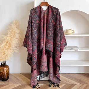High Quality Vintage Paisley Print Womens Scarf <b>Shawl</b> Elegant Winter Polyester <b>Wrap</b> with Tassels Timeless Fashion Accessory - Product Image 1