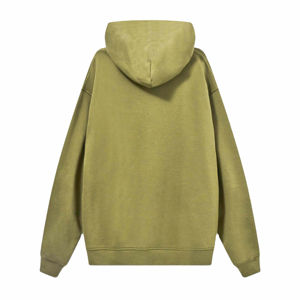 Sudadera con capucha con serigrafía personalizada de invierno de tela francesa de peso pesado sólida ecológica para hombre de ajuste Regular de alta calidad del fabricante - Product Image 5