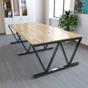 Contemporary 4-person Metal Legged Cluster <b>Workstation</b> 240x120cm - Product Image 1
