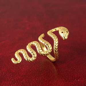 Anillo de Serpiente Gótico en Oferta, Anillos de Animales para Mujer, Chapado en Oro de 18k, Banda de Latón Gótica, Joyería Punk Biker para Venta al por Mayor/OEM/ODM - Product Image 5