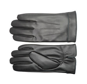 Guantes de conducción de piel de oveja de invierno personalizados ajuste fino a prueba de viento cálido compatibilidad con pantalla táctil 4 botones estilo escena informal - Product Image 2